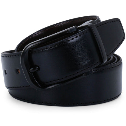 Labnoft Men's Reversible PU Leather Belt (Black & Brown)