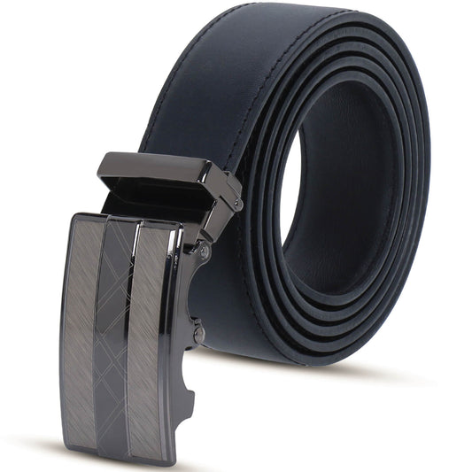 Labnoft Men's Auto-Lock PU Leather Belt, Black