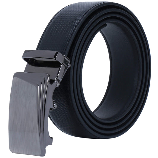 Labnoft Men's Auto-Lock PU Leather Belt, Black