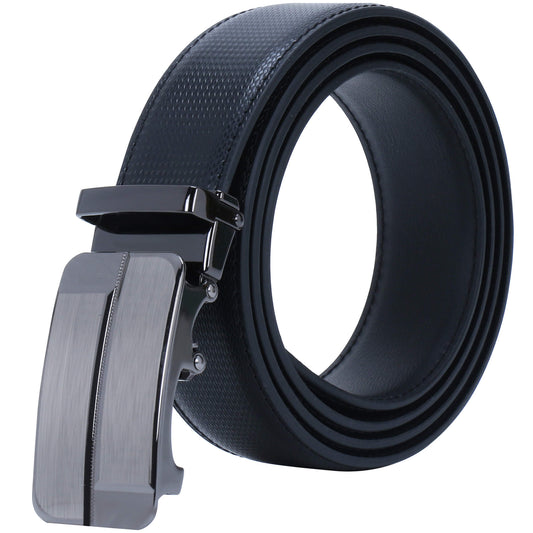 Labnoft Men's Auto-Lock PU Leather Belt, Black