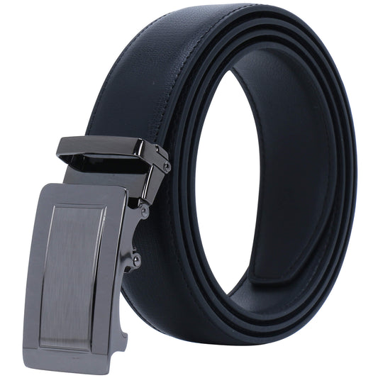 Labnoft Men's Auto-Lock PU Leather Belt, Black