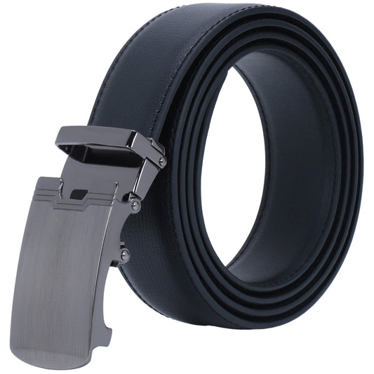 Labnoft Men's Auto-Lock PU Leather Belt, Black