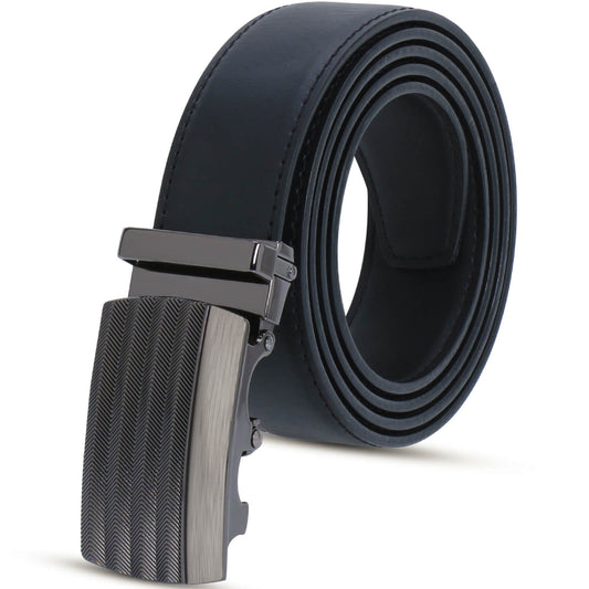 Labnoft Men's Auto-Lock PU Leather Belt, Black