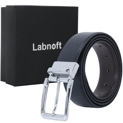 Labnoft Men's Reversible PU Leather Belt (Black & Brown)