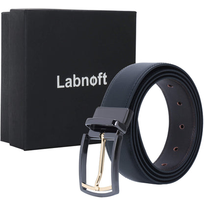 Labnoft Men's Reversible PU Leather Belt (Black & Brown)