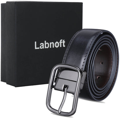 Labnoft Men's Reversible PU Leather Belt (Black & Brown)