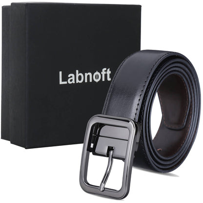 Labnoft Men's Reversible PU Leather Belt (Black & Brown)