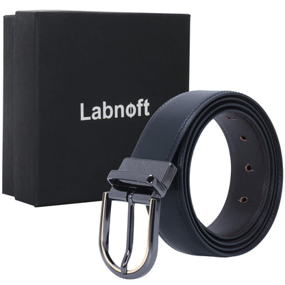 Labnoft Men's Reversible PU Leather Belt (Black & Brown)