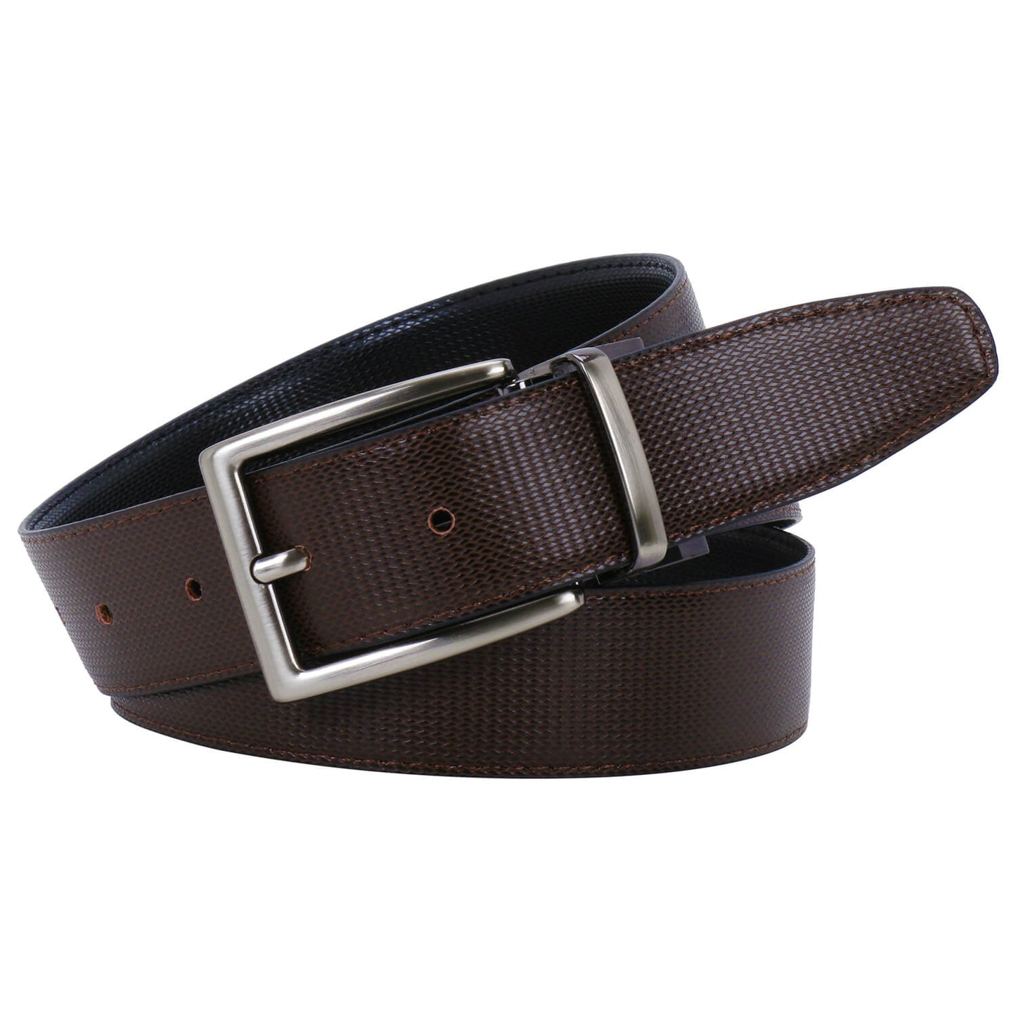 Labnoft Men's Reversible PU Leather Belt (Black & Brown)