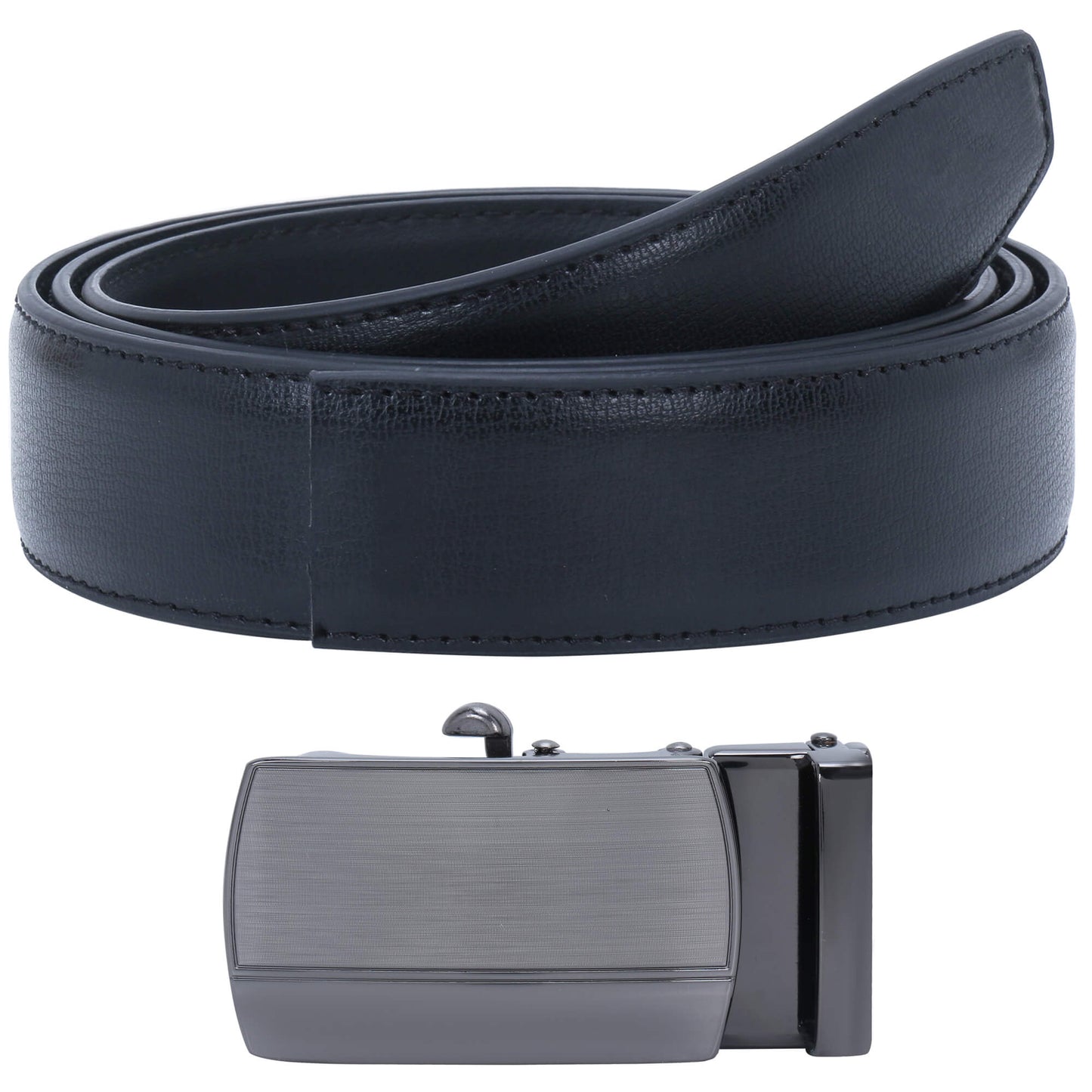 Labnoft Men's Auto-Lock PU Leather Belt, Black