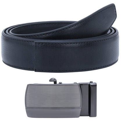 Labnoft Men's Auto-Lock PU Leather Belt, Black
