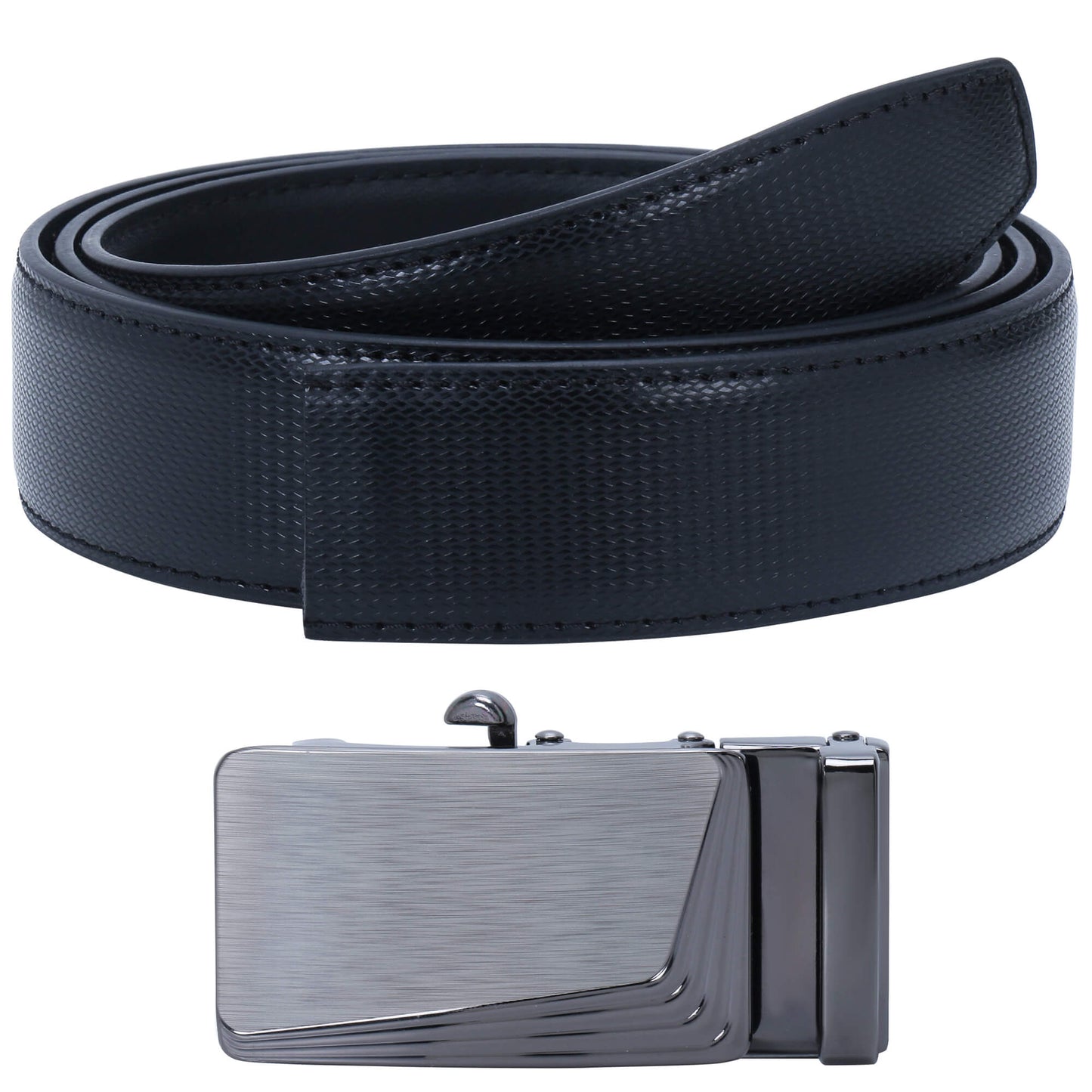 Labnoft Men's Auto-Lock PU Leather Belt, Black