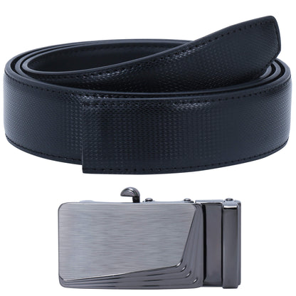 Labnoft Men's Auto-Lock PU Leather Belt, Black