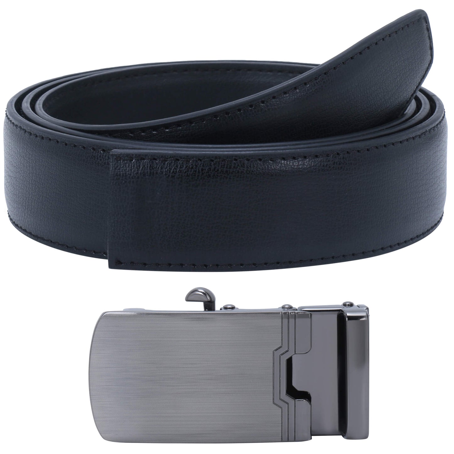 Labnoft Men's Auto-Lock PU Leather Belt, Black