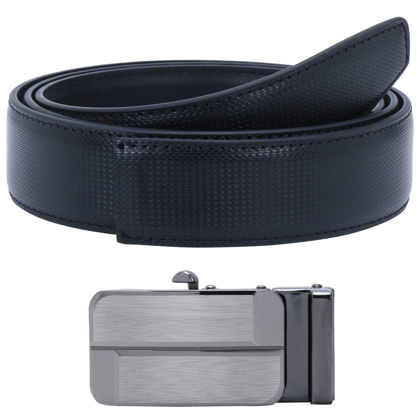 Labnoft Men's Auto-Lock PU Leather Belt, Black