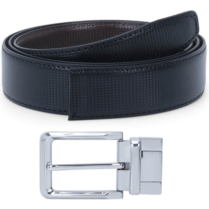 Labnoft Men's Reversible PU Leather Belt (Black & Brown)