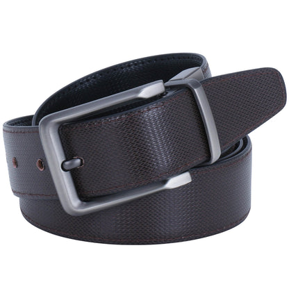 Labnoft Men's Reversible PU Leather Belt (Black & Brown)