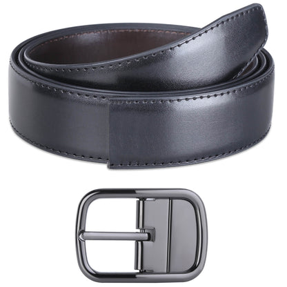 Labnoft Men's Reversible PU Leather Belt (Black & Brown)