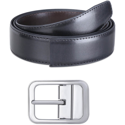 Labnoft Men's Reversible PU Leather Belt (Black & Brown)