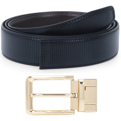 Labnoft Men's Reversible PU Leather Belt (Black & Brown)