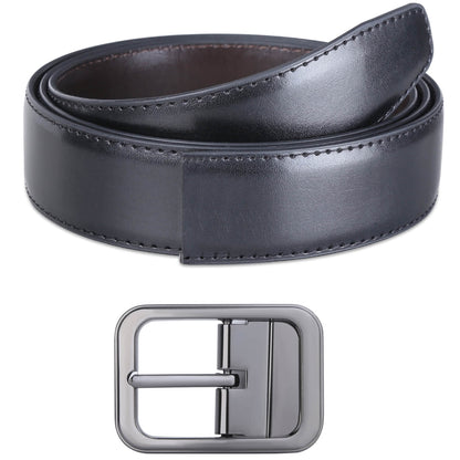 Labnoft Men's Reversible PU Leather Belt (Black & Brown)