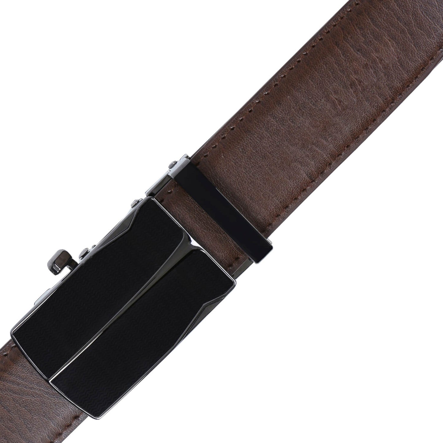 Labnoft Men's Auto-Lock PU Leather Belt, Brown